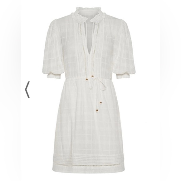 Kivari Serena Babydoll Mini Dress - White - size 10 US - NWT - Picture 8 of 16